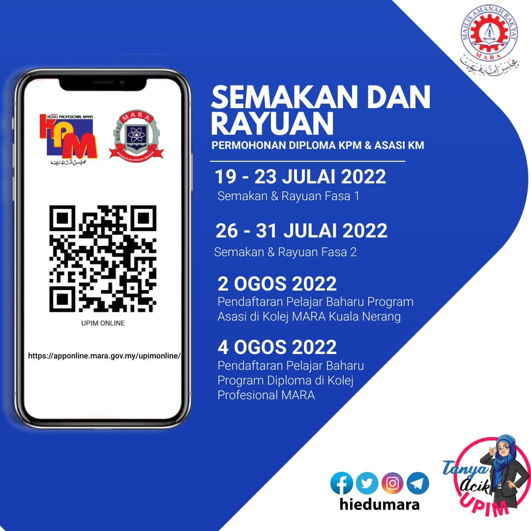 Tarikh Semakan Keputusan & Pendaftaran Ke Program Diploma & Asasi Kolej ...