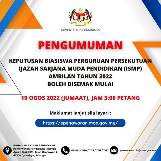 Semakan Keputusan Biasiswa Perguruan Persekutuan Ijazah Sarjana Muda ...