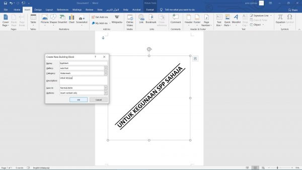 Bagi Yang Mohon Pengambilan Khas Guru, Ini Cara Buat Palang "Untuk Kegunaan SPP" Dengan Mudah