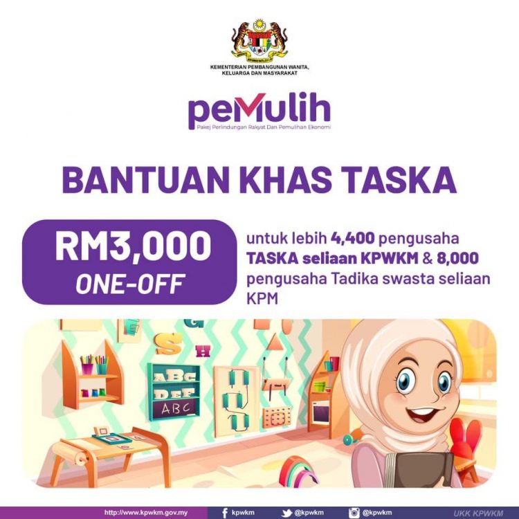 Cara Mohon Bantuan Khas TASKA PEMULIH RM3,000 Secara One-Off
