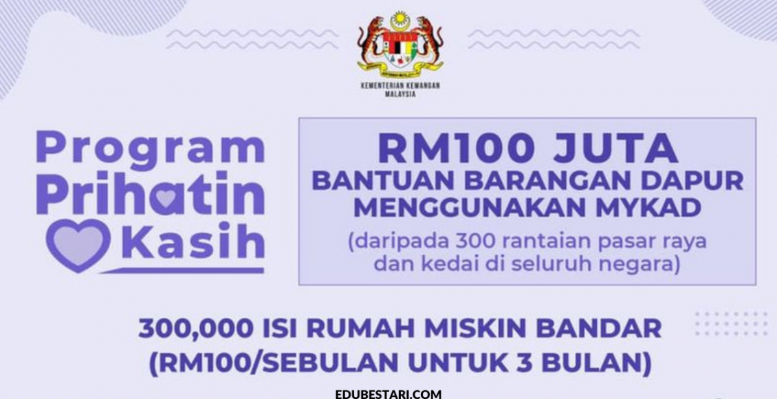 Program PRIHATIN Kasih: Semakan Bantuan RM100 Sebulan Untuk 3 Bulan Buat Isi Rumah 