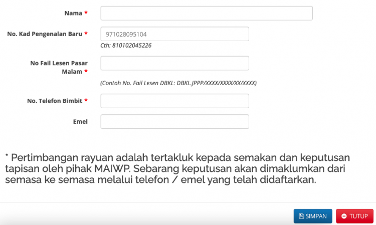 Mohon Bantuan Prihatin Kasih Asnaf 3.0: Bantuan Khas Penjaja RM500 Secara One-Off