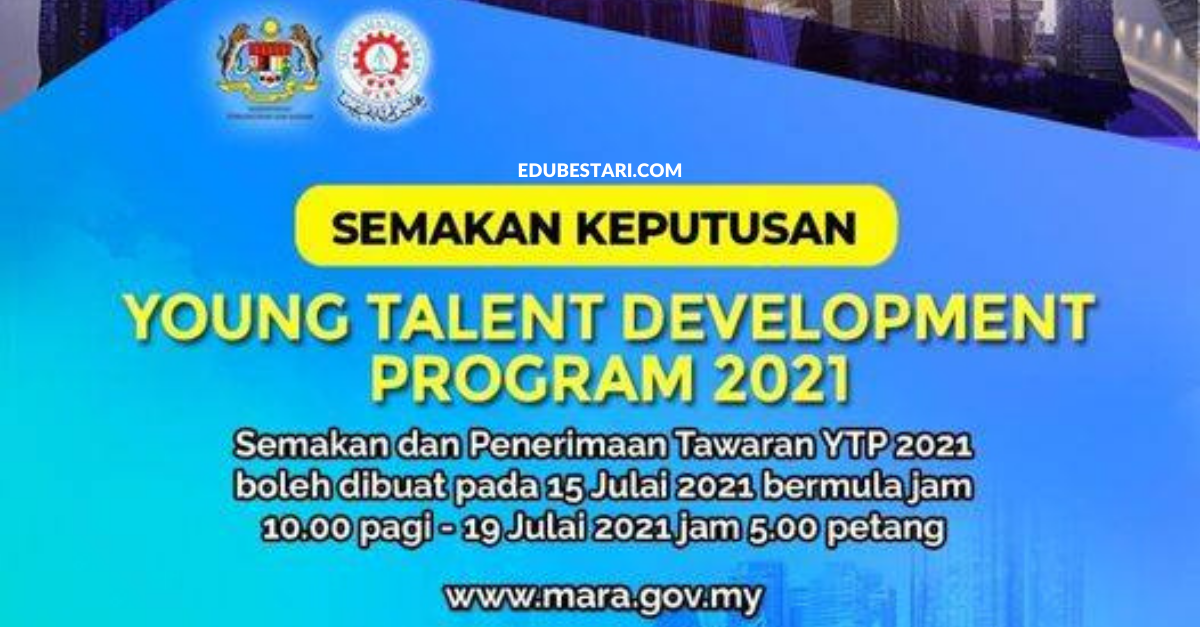 Semakan Keputusan Permohonan Young Talent Development Programme (YTP) MARA Dibuka