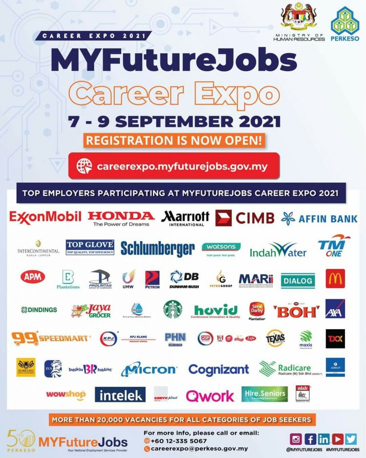 Lebih 20,000 Jawatan Kosong Di MYFutureJobs Career Expo Terbuka Buat Semua Pencari Kerja. Ini Cara Daftar