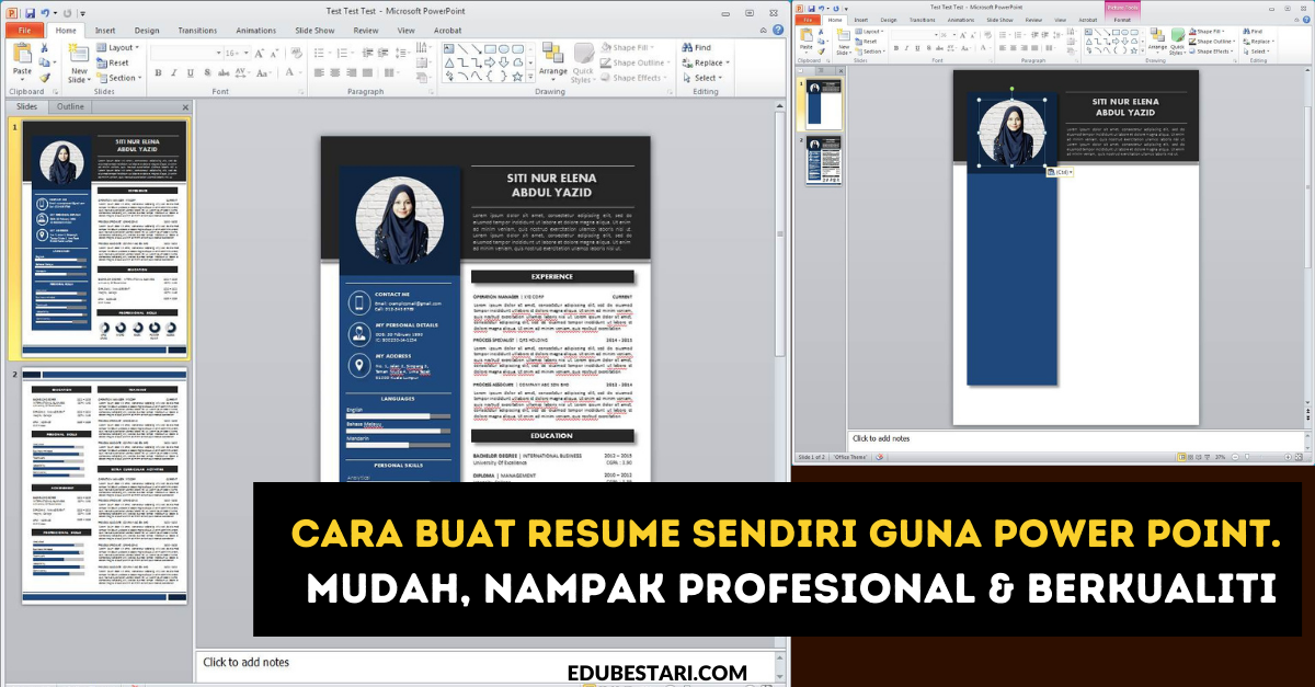 buat resume guna powerpoint