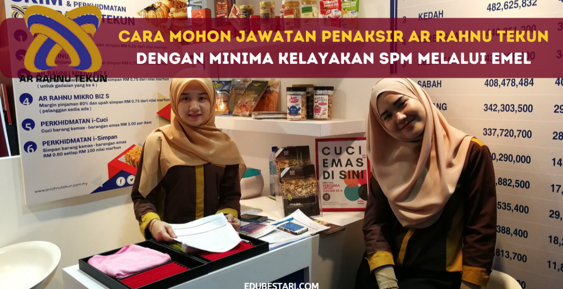 Cara Mohon Jawatan Penaksir Ar Rahnu TEKUN Dengan Minima Kelayakan SPM Melalui Emel