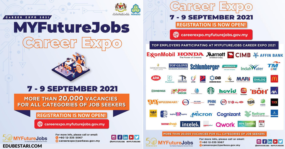 Lebih 20,000 Jawatan Kosong Di MYFutureJobs Career Expo Terbuka Buat ...