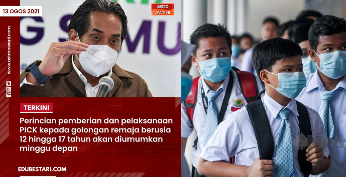 Pemberian Vaksin Kepada Kanak-Kanak & Remaja Mulai September. Ini Syarat Pemberian Vaksin 12 Tahun Ke Atas