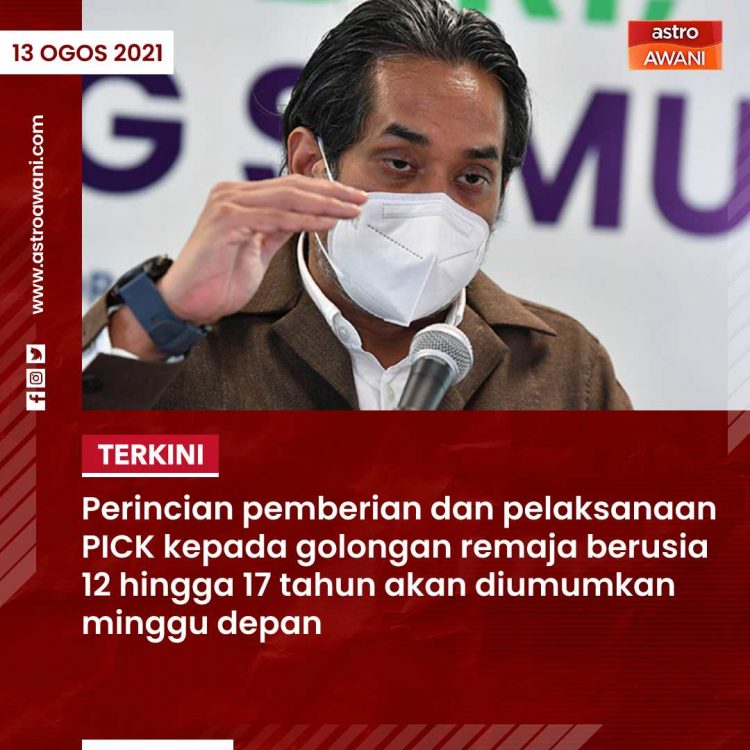 Pemberian Vaksin Kepada Kanak-Kanak & Remaja Mulai September. Ini Syarat Pemberian Vaksin 12 Tahun Ke Atas