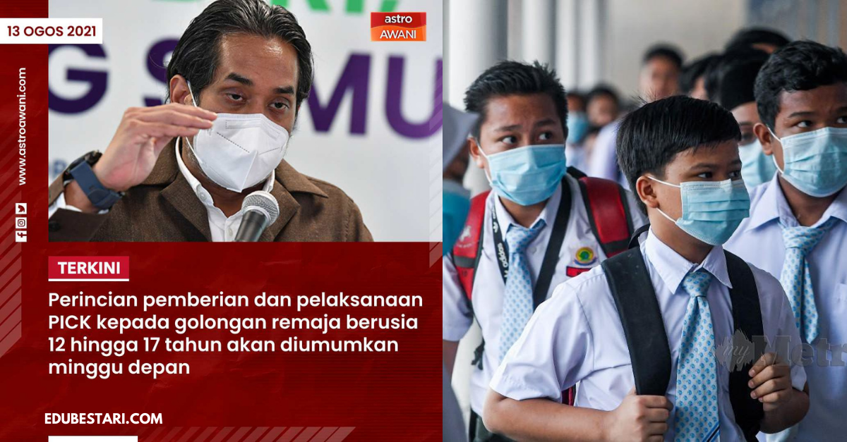 Pemberian Vaksin Kepada Kanak-Kanak & Remaja Mulai September. Ini Syarat Pemberian Vaksin 12 Tahun Ke Atas