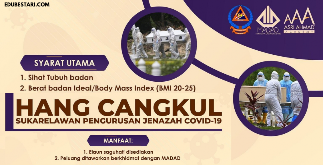 Pencarian Sukarelawan Pengurusan Jenazah Covid-19 Dibuka. Elaun Disediakan Buat Sukarela