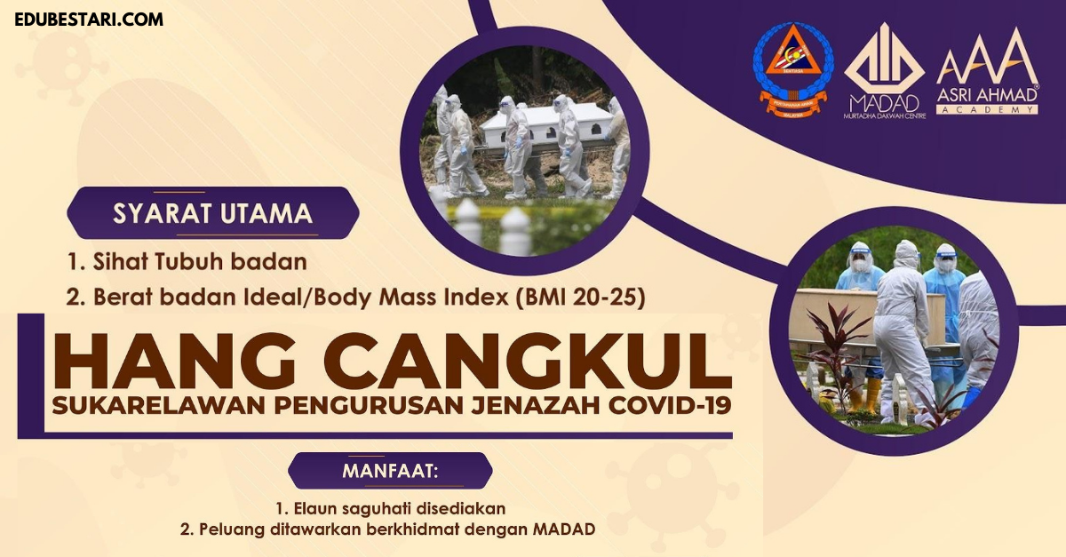 Pencarian Sukarelawan Pengurusan Jenazah Covid-19 Dibuka. Elaun Disediakan Buat Sukarela