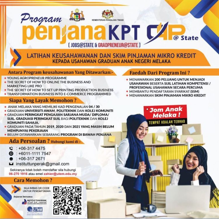 Penjana KPT-CAP@State: Daftar Latihan Kesuhawanan & Skim Pinjaman Mikro Kredit Terbuka Untuk Graduan