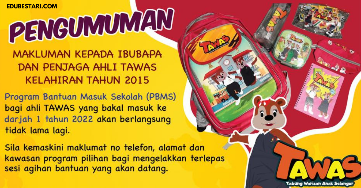 Program Bantuan Masuk Sekolah (PBMS) TAWAS: Cara Buat Semakan & Kemaskini Maklumat