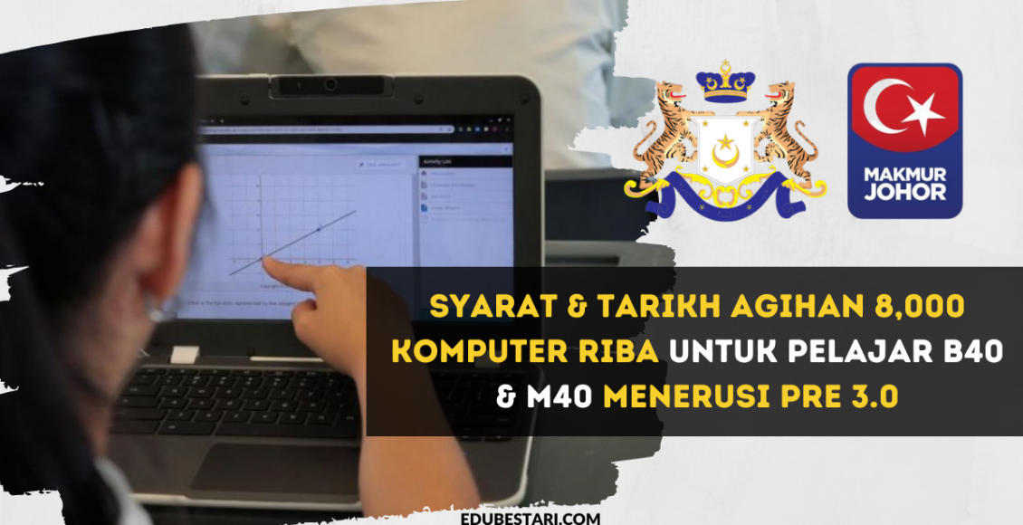 Syarat & Tarikh Agihan 8,000 Komputer Riba Untuk Pelajar B40 & M40 Menerusi PRE 3.0