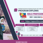 Permohonan Kemasukan Program Diploma Kolej Profesional MARA (KPM 