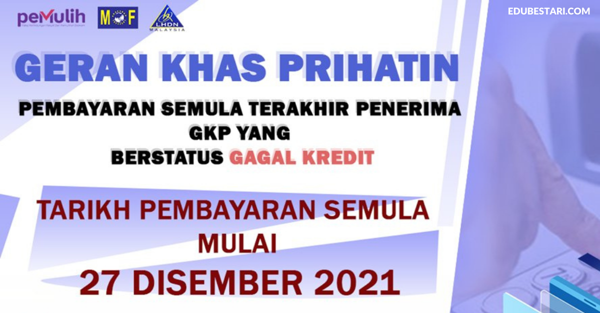 Tarikh Pembayaran Semula Terakhir Penerima GKP Yang Berstatus Gagal Kredit
