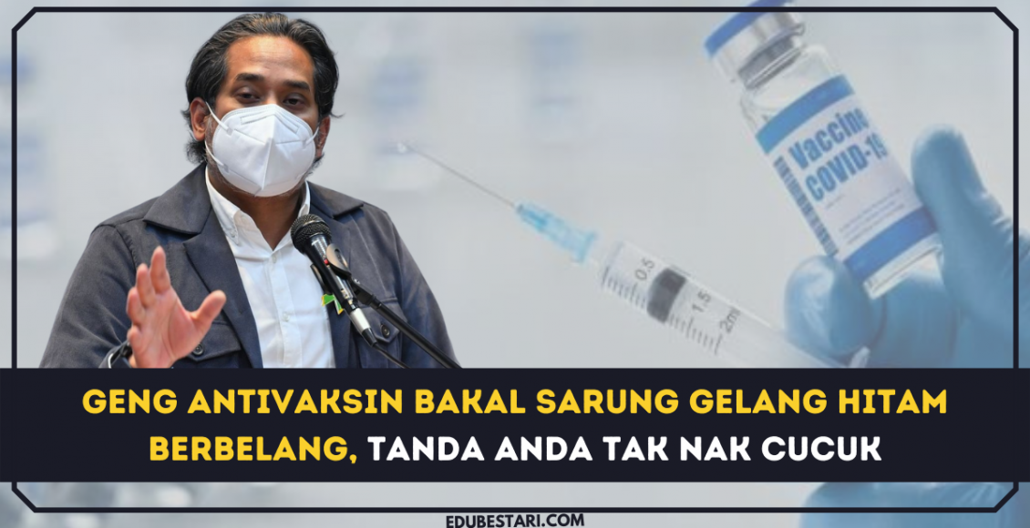 Geng Antivaksin Bakal Sarung Gelang Hitam Berbelang, Tanda Anda Tak Nak Cucuk