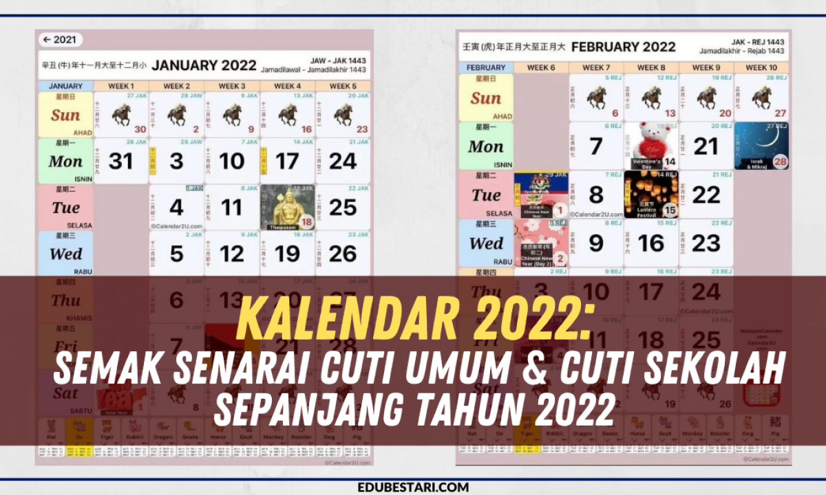 Terengganu cuti umum 2022 Kalendar Cuti
