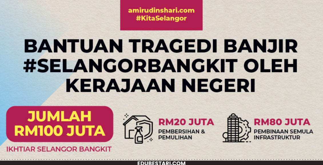 Senarai Bantuan Kerajaan Negeri Buat Mangsa Banjir Di Selangor