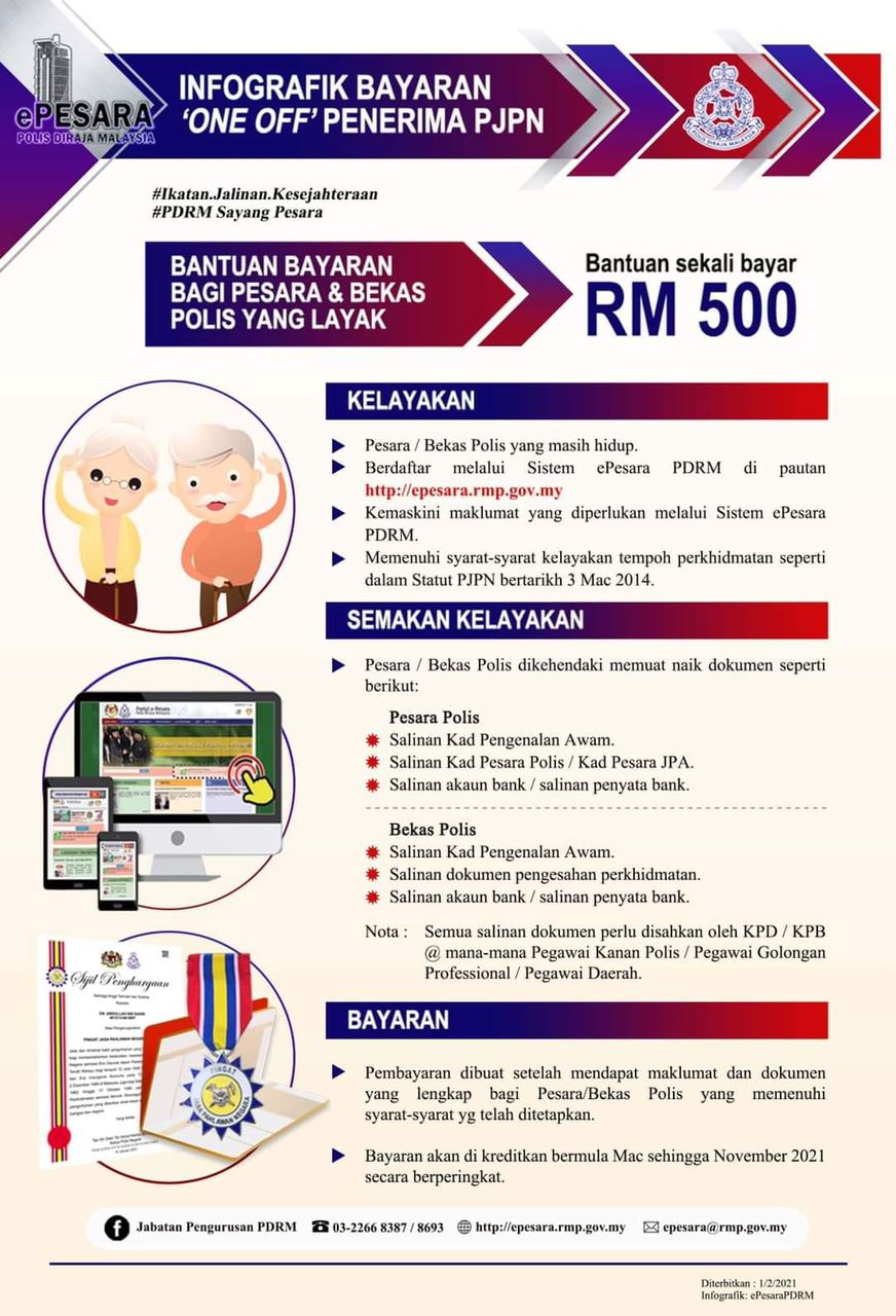 Bayaran One-Off RM500 Pingat Jasa Pahlawan Negara Buat Pesara/ Bekas ...