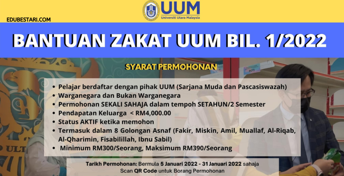 Permohonan Bantuan Zakat UUM Tahun 2022 Kini Dibuka Secara Online - Edu ...