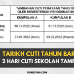 cuti tahun baru cina sekolah 2019