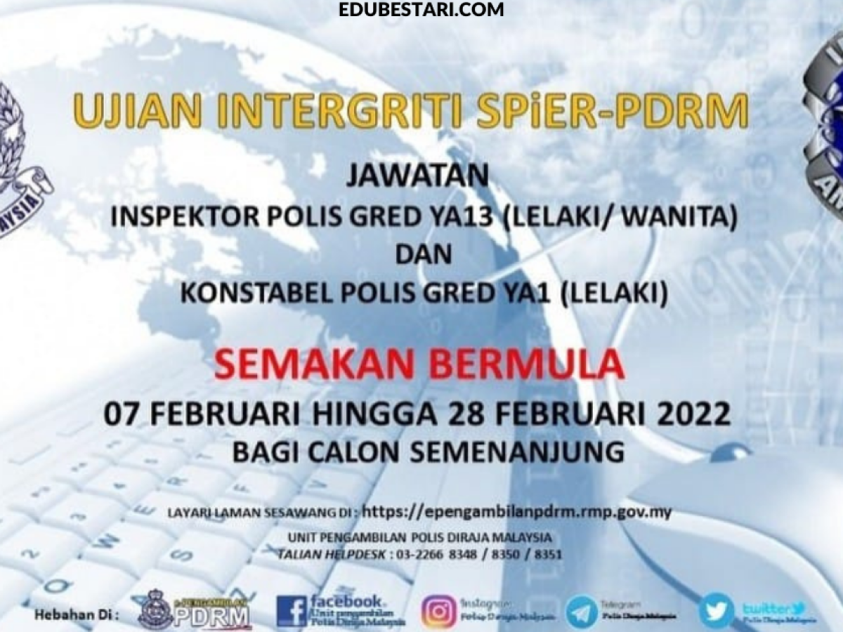 Ya13 inspektor polis Senarai Jawatan