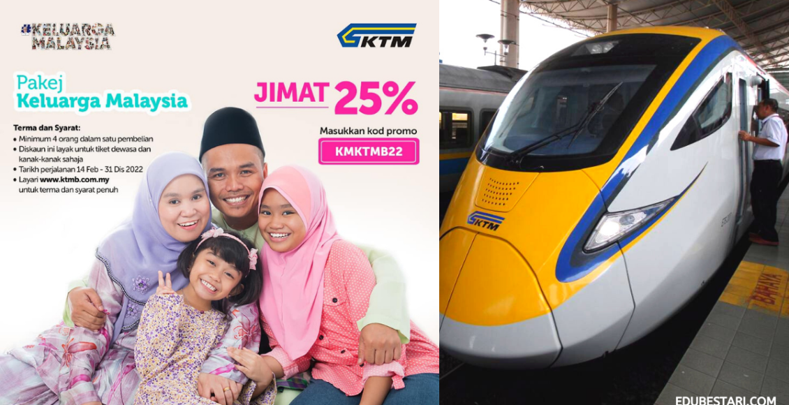 Pakej Keluarga Malaysia KTMB: Tawaran Diskaun 25% Tiket ETS & KTM Intercity Seluruh Negara