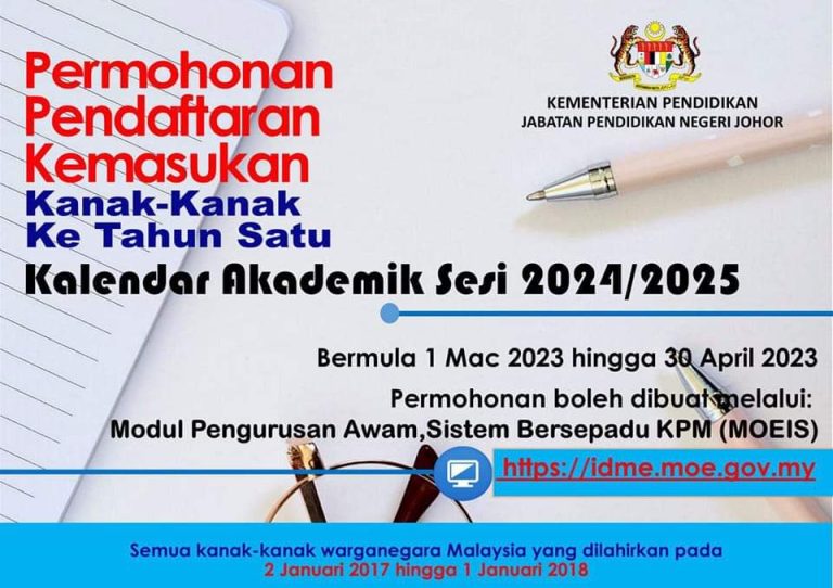 Tarikh Penting Pendaftaran Murid Tahun 1 Ke Sekolah Kpm Sesi 20242025 Secara Online Edubestari 0738