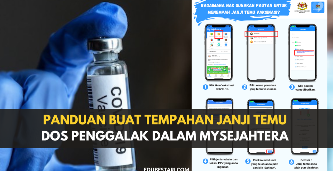 Panduan Buat Tempahan Janji Temu Dos Penggalak Dalam MySejahtera 