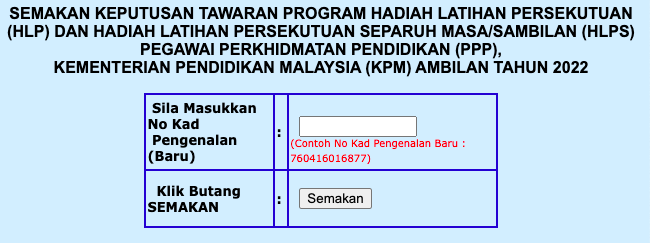 Semakan Keputusan Temuduga Hadiah Latihan Persekutuan Hlp Kini Dibuka Edubestari