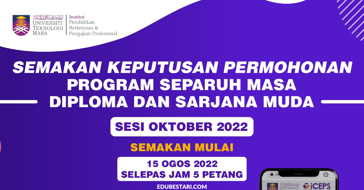 Semakan Keputusan Permohonan Program Separuh Masa Diploma & Sarjana ...