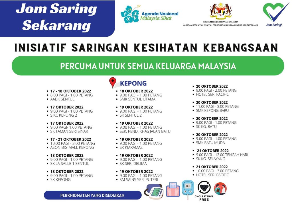 Inisiatif Saringan Kesihatan Kebangsaan: Saringan Percuma Buat Semua ...