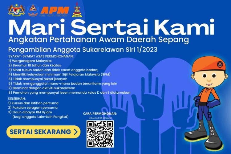 Pengambilan Anggota Sukarelawan Pertahanan Awam Dibuka Mohon