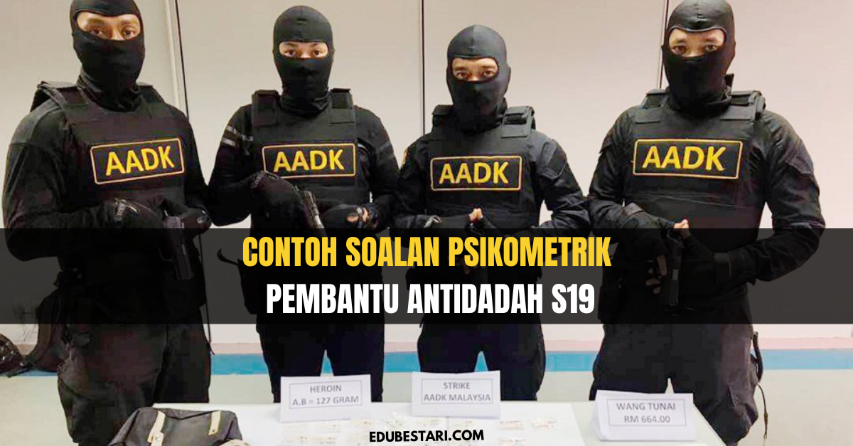 Contoh Soalan Psikometrik Pembantu Antidadah S19  Edu Bestari