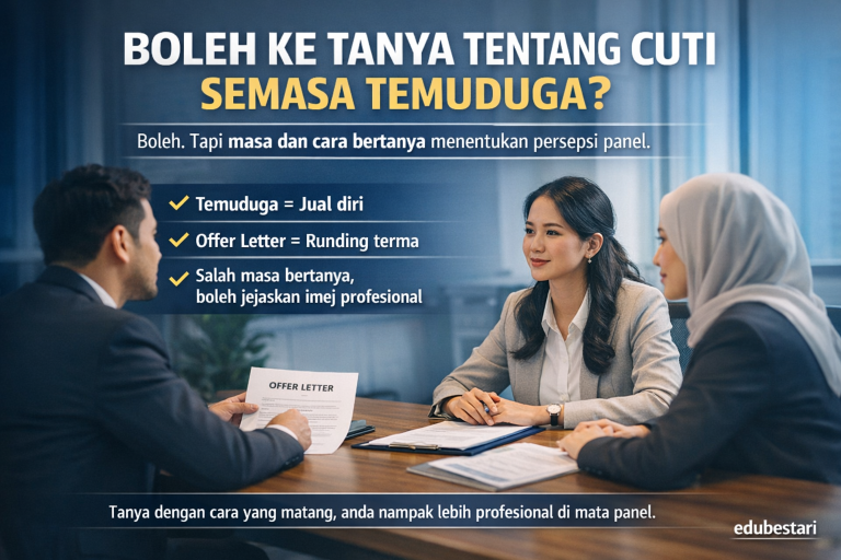 Boleh Ke Tanya Tentang Cuti Semasa Temuduga? Ini Jawapan Profesional Yang Ramai Calon Tak Tahu