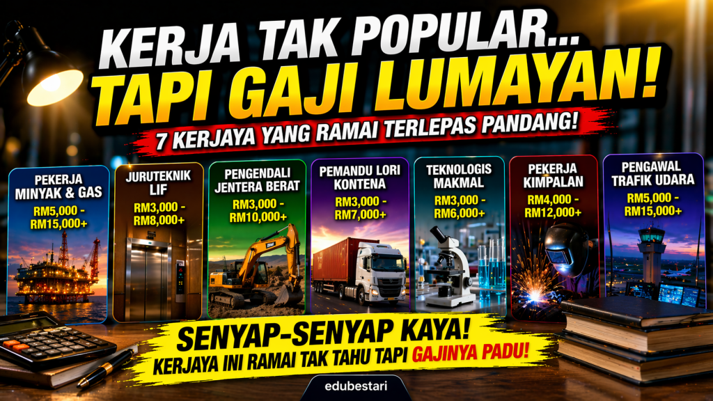 Kerja Tak Popular Tapi Gaji Lumayan? Ini 7 Kerjaya Yang Ramai Terlepas Pandang