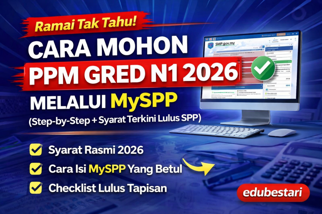 Jawatan PPM Gred N1 2026: Cara Mohon Melalui MySPP (Panduan Step-by-Step + Syarat Lulus)