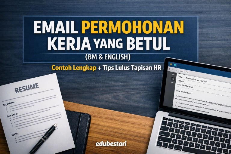 Contoh Email Permohonan Kerja Yang Betul (BM & English) – Panduan Lengkap Untuk Lepasan SPM, STPM, Diploma & Ijazah