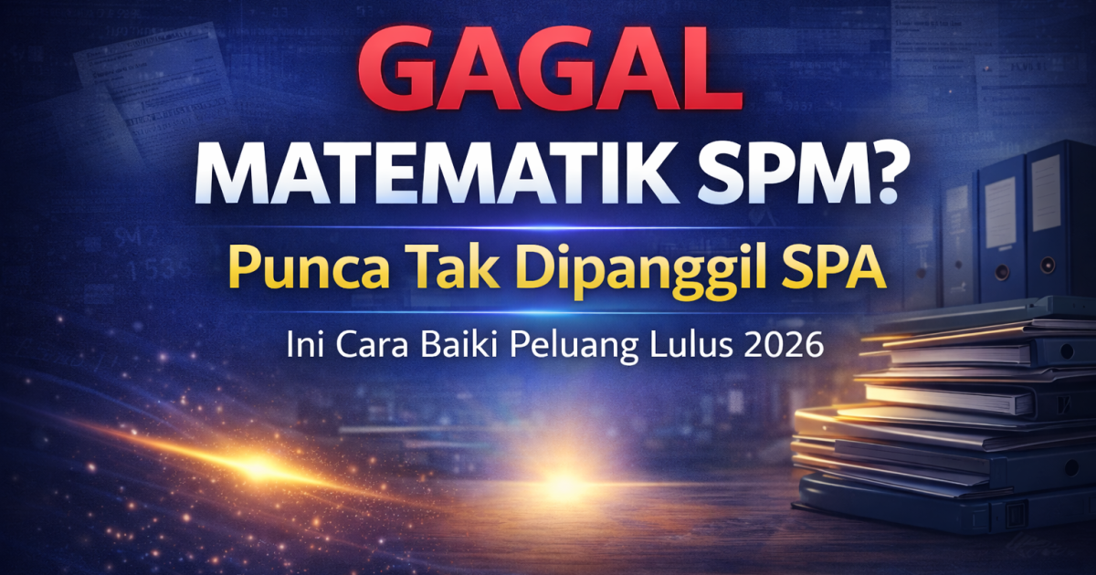 Gagal Kredit Matematik SPM? Ini Punca Tak Dipanggil SPA + Cara Tingkatkan Peluang Lulus (Panduan 2026)