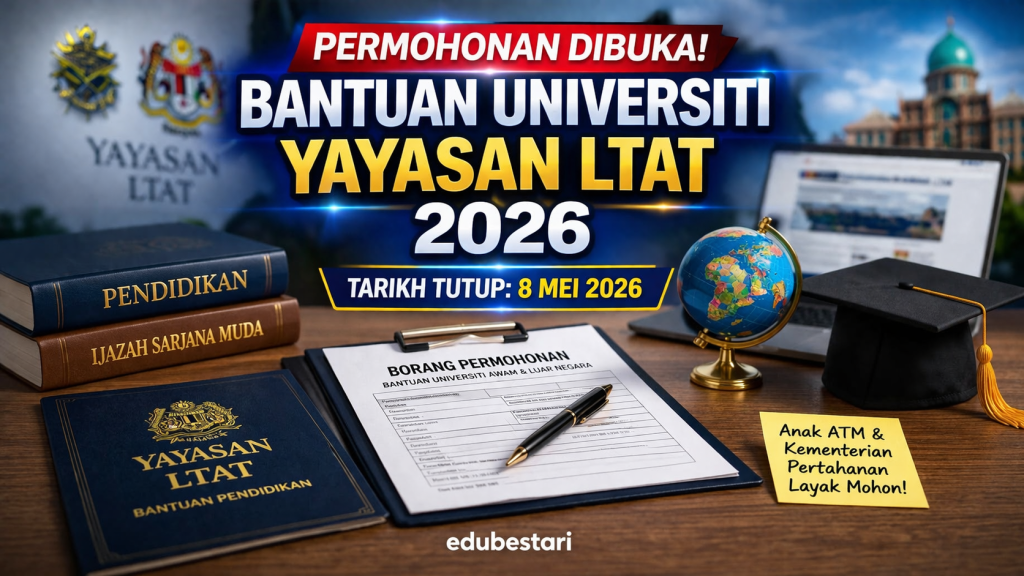 Permohonan Bantuan Universiti Awam & Luar Negara Yayasan LTAT 2026 Kini Dibuka (Semak Syarat & Cara Mohon)