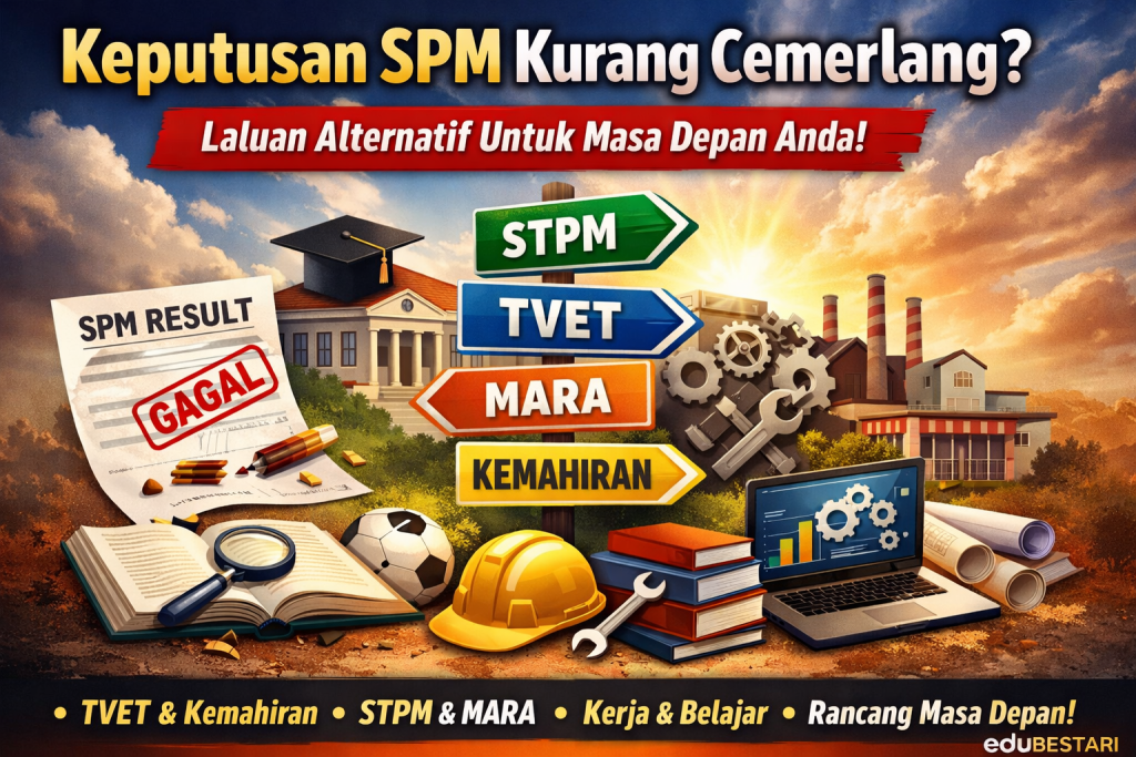 Keputusan SPM Kurang Cemerlang? Ini Laluan Sebenar Yang Masih Terbuka Untuk Anda (Panduan Lengkap 2026)