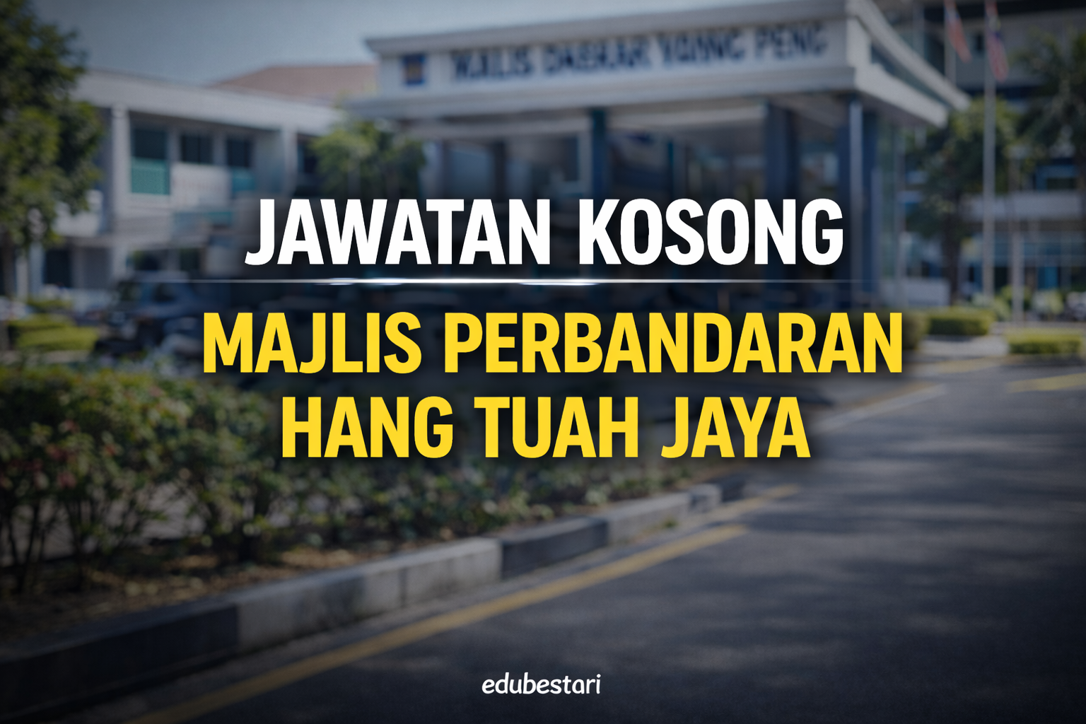 Jawatan Kosong MPHTJ 2026 – Permohonan Online Dibuka, Mohon Sebelum 24 April