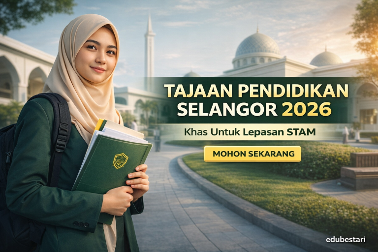 Tajaan Dermasiswa Khas Pengajian Tinggi Selangor 2026 Dibuka Untuk Lepasan STAM, Semak Syarat & Cara Mohon