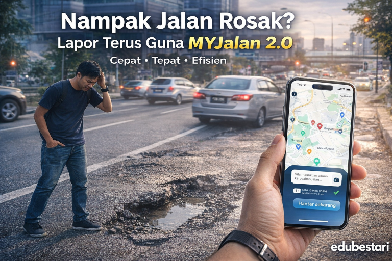 MYJalan 2.0: Cara Mudah Laporkan Jalan Rosak Secara Cepat & Tepat