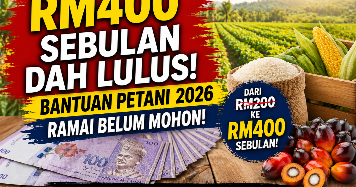RM400 Sebulan Dah Lulus! Bantuan Petani 2026 Ramai Belum Mohon