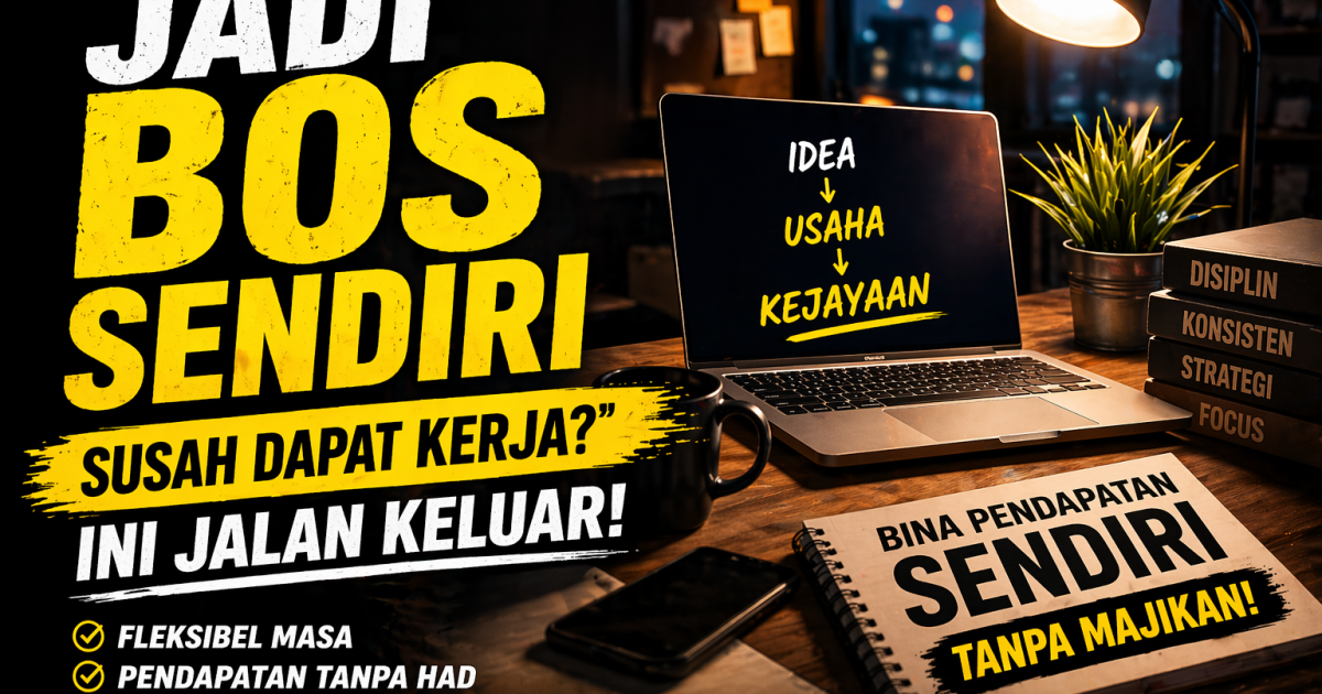 Susah Dapat Kerja? Ini Cara Jadi Bos Sendiri Yang Ramai Dah Buat & Berjaya