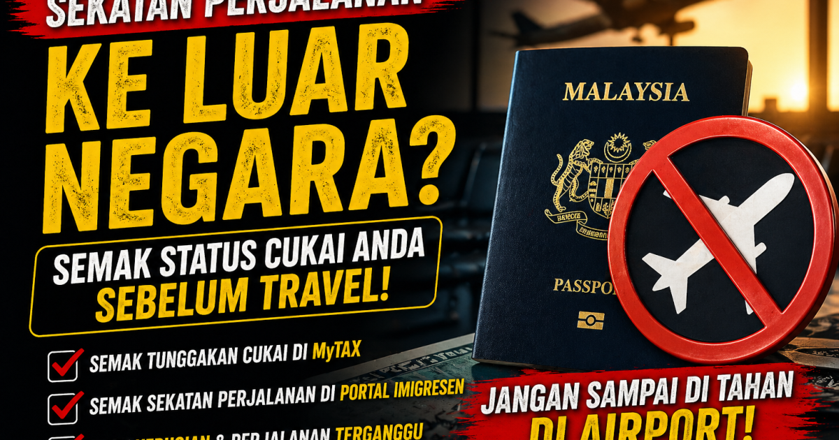 Sekatan Perjalanan Ke Luar Negara: Cara Semak Status Cukai LHDN & Elak Kena Tahan Di Airport