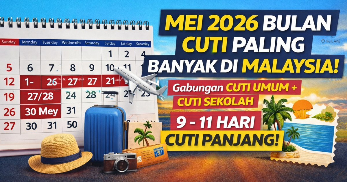 Mei 2026 Bulan Cuti Paling Banyak Di Malaysia? Ini Senarai Lengkap & Cara Susun Cuti Panjang